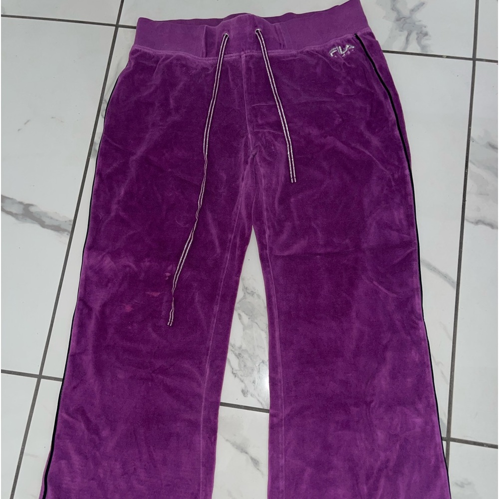 Purple Fila Sweatpants